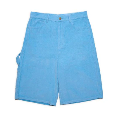 Drew House Pacific Blue Corduroy Carpenter Shorts Smiley Face SS22 Casual Shorts. DR-SS22-956