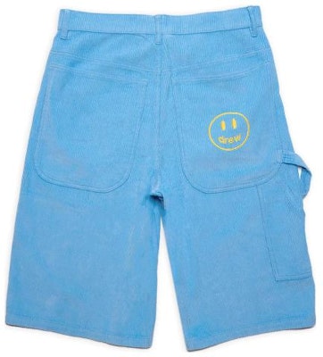 Drew House Pacific Blue Corduroy Carpenter Shorts Smiley Face SS22 Seluar Pendek. DR-SS22-956 Lookbook Drew House Pacific Blue Corduroy Carpenter Shorts Smiley Face SS22 Seluar Pendek. DR-SS22-956