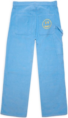 Drew House Pacific Blue Smiley Corduroy Carpenter Pants Unisex Kasual Biru. DR-SS22-405 Lookbook Drew House Pacific Blue Smiley Corduroy Carpenter Pants Unisex Kasual Biru. DR-SS22-405