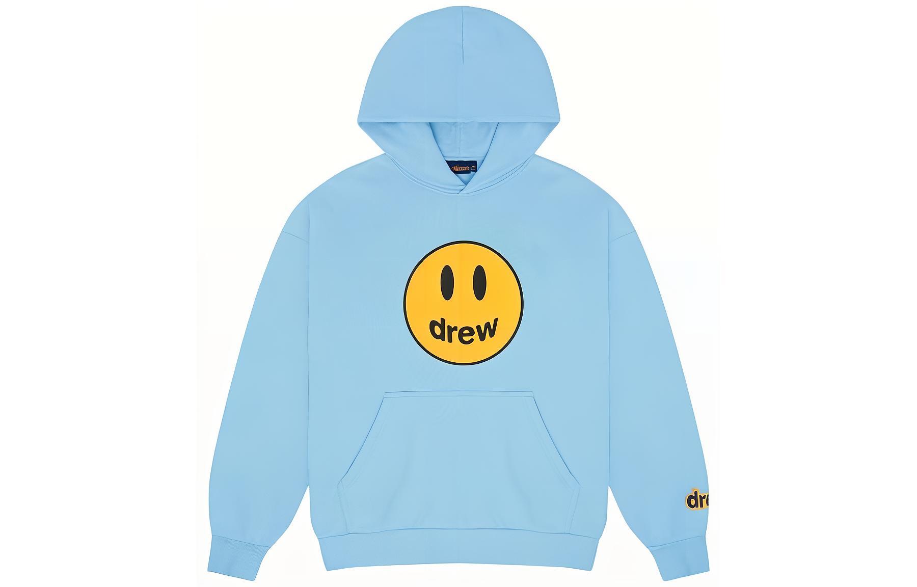 Drew House Pacific Blue Smiley Face Fleece Hoodie Unisex. DH-F31121-MCPB
