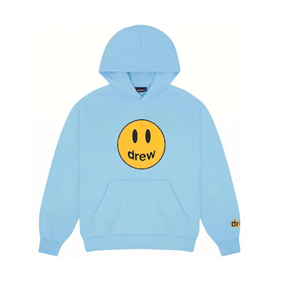 Drew House Pacific Blue Smiley Face Fleece Hoodie Unisex. DH-F31121-MCPB