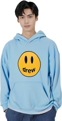 Drew House Pacific Blue Hoodie Fleece Unisex Smiley Face. DH-F31121-MCPB Shop Drew House Pacific Blue Hoodie Fleece Unisex Smiley Face. DH-F31121-MCPB