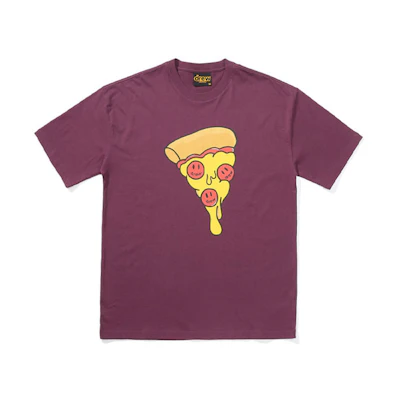 Drew House Pizza Graphic Tee Berry Unisex Couple Style. DR-FW21-122