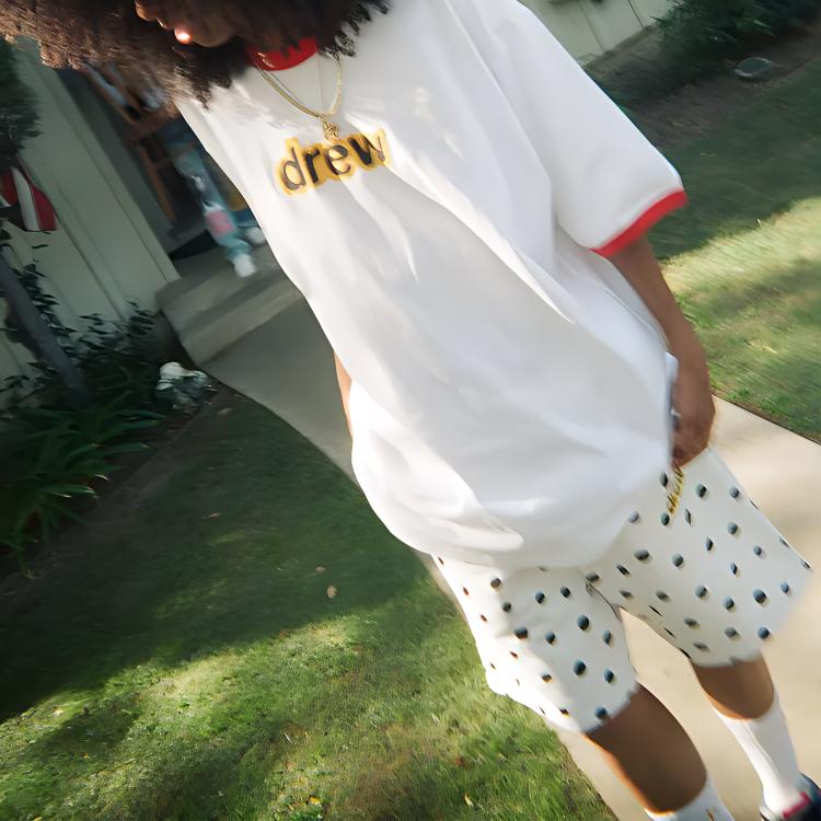 Shop Drew House 波點標誌純棉男女休閒短褲 DR-SS21-34