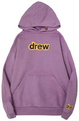 Drew House 男女紫灰色字母印花抓绒连帽衫 DR-FW20-109 Buy Drew House 男女紫灰色字母印花抓绒连帽衫 DR-FW20-109