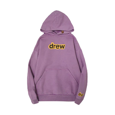 Drew House Pullover Hoodie Unisex Dusty Lilac Letter Print Fleece DR-FW20-109