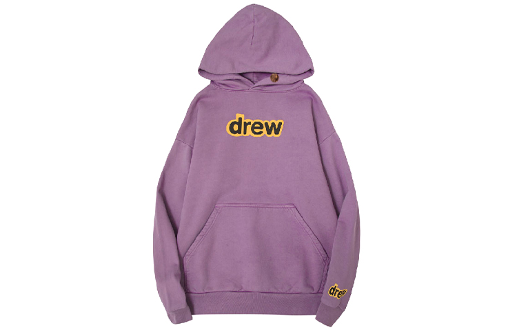 Drew House Pullover Hoodie Unisex Dusty Lilac Letter Print Fleece DR-FW20-109 圖 2