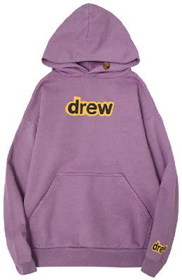 Drew House 男女紫灰色字母印花抓绒连帽衫 DR-FW20-109 Order Drew House 男女紫灰色字母印花抓绒连帽衫 DR-FW20-109