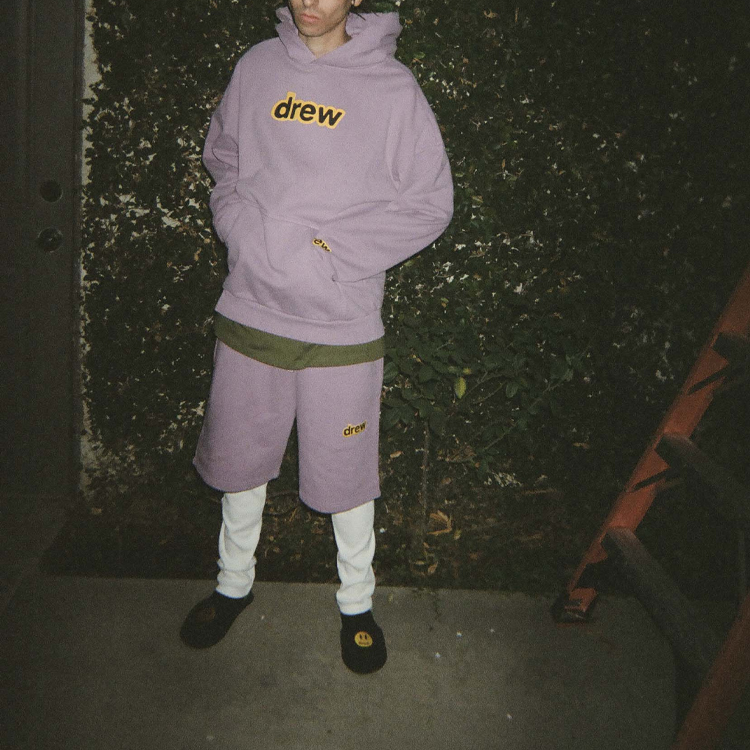 Drew House Pullover Hoodie Unisex Dusty Lilac Letter Print Fleece DR-FW20-109 圖 10