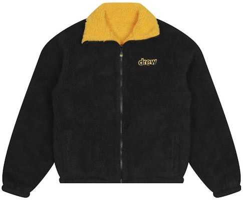 Jaket Drew House Reversible Zip Up Mascot Sherpa Hitam Unisex Retro Style. DR-SS22-277 Order Jaket Drew House Reversible Zip Up Mascot Sherpa Hitam Unisex Retro Style. DR-SS22-277