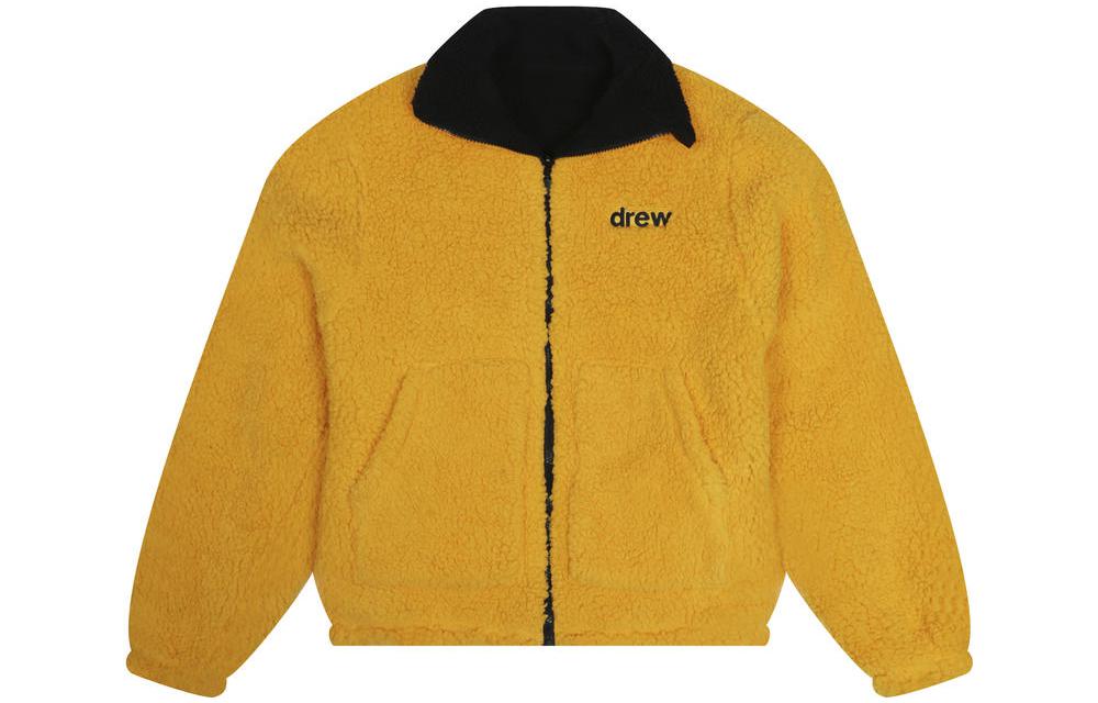 Lookbook Jaket Drew House Reversible Zip Up Mascot Sherpa Hitam Unisex Retro Style. DR-SS22-277
