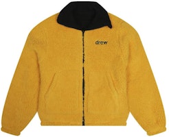 Lookbook Drew House Reversible Zip Up Jacket Mascot Sherpa Black Unisex Retro Style. DR-SS22-277