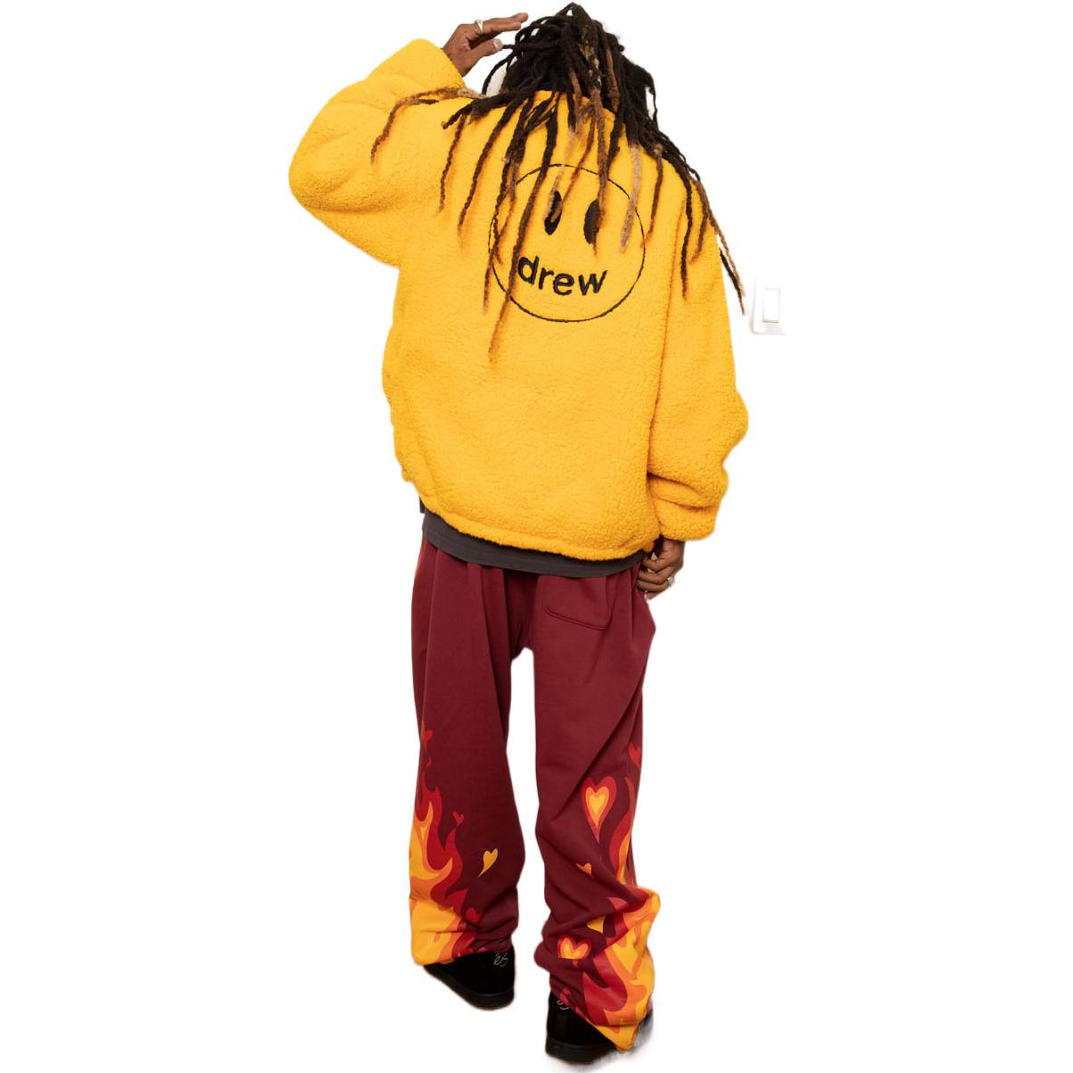 Sizing Jaket Drew House Reversible Zip Up Mascot Sherpa Hitam Unisex Retro Style. DR-SS22-277