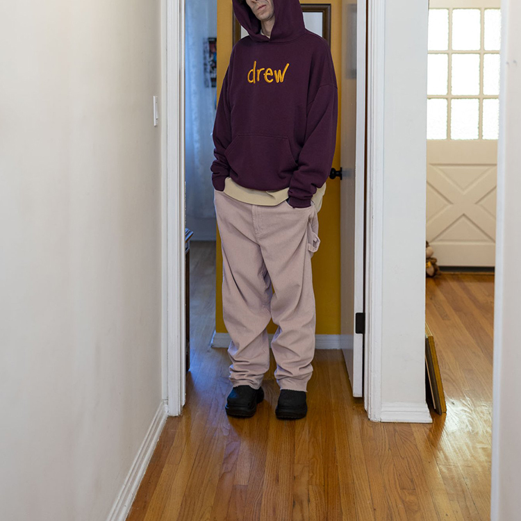 Drew House Scribble Embroidery Logo Hoodie Berry Unisex Purple Pullover. DR-FW21-086 圖 6