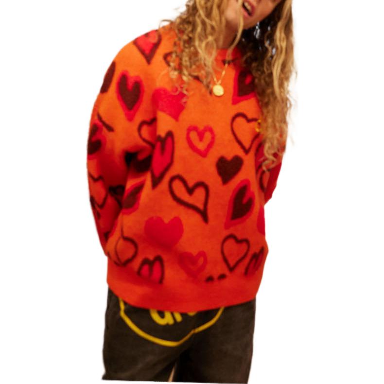 Lookbook Drew House Suéter Scribble Hearts FW22 - Jersey Unisex Bordado de Punto. DW-FW22-1223-06