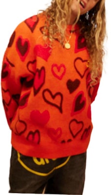 Drew House Suéter Scribble Hearts FW22 - Jersey Unisex Bordado de Punto. DW-FW22-1223-06 Lookbook Drew House Suéter Scribble Hearts FW22 - Jersey Unisex Bordado de Punto. DW-FW22-1223-06