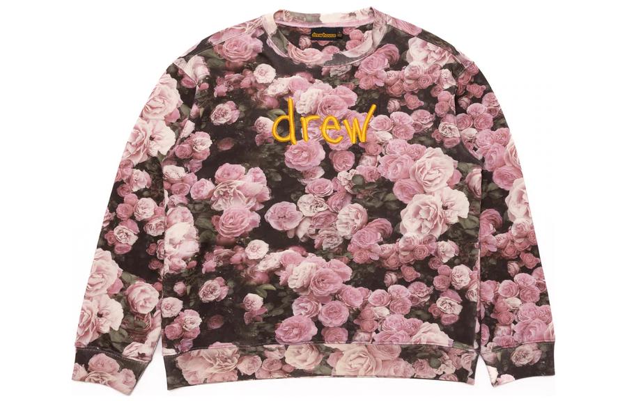 Order Sudadera Unisex Drew House Rosa con Logo Scribble y Estampado de Rosas DR-SS22-461