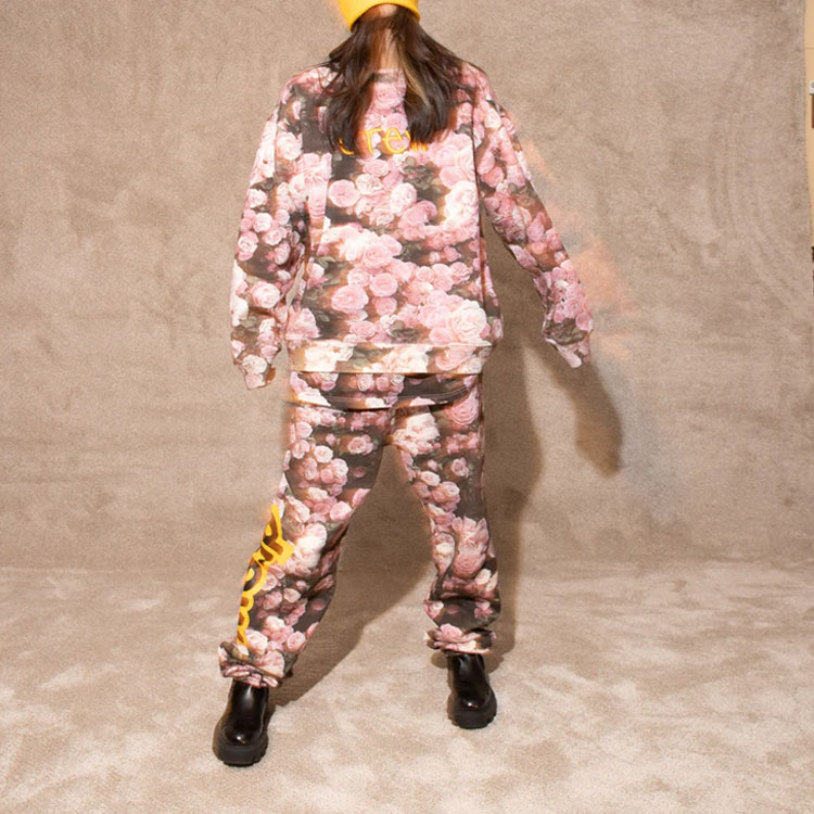 Purchase Sudadera Unisex Drew House Rosa con Logo Scribble y Estampado de Rosas DR-SS22-461