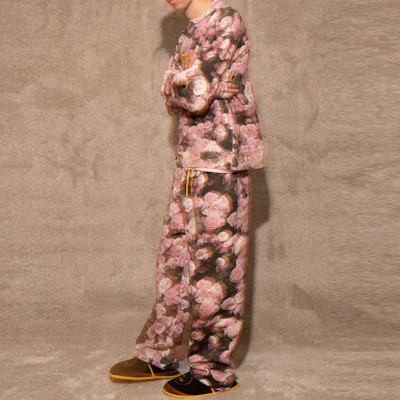 Sudadera Unisex Drew House Rosa con Logo Scribble y Estampado de Rosas DR-SS22-461 1