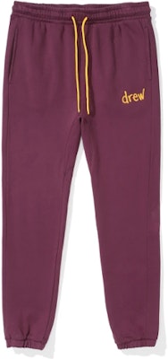 Drew House 涂鸦logo浆果色针织男女同款休闲裤. DR-FW21-085 Order Drew House 涂鸦logo浆果色针织男女同款休闲裤. DR-FW21-085