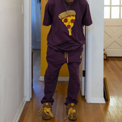 Drew House 涂鸦logo浆果色针织男女同款休闲裤. DR-FW21-085 Cheap Drew House 涂鸦logo浆果色针织男女同款休闲裤. DR-FW21-085