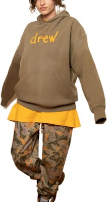 Drew House 塗鴉寬鬆帽T 橄欖綠 男女款休閒字母印花。 DR-FW22-106 Shop Drew House 塗鴉寬鬆帽T 橄欖綠 男女款休閒字母印花。 DR-FW22-106