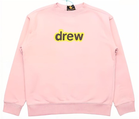 Drew House Crewneck Pullover Pink Unisex Sweatshirt dengan Logo Depan. DR-SS21-64 Buy Drew House Crewneck Pullover Pink Unisex Sweatshirt dengan Logo Depan. DR-SS21-64
