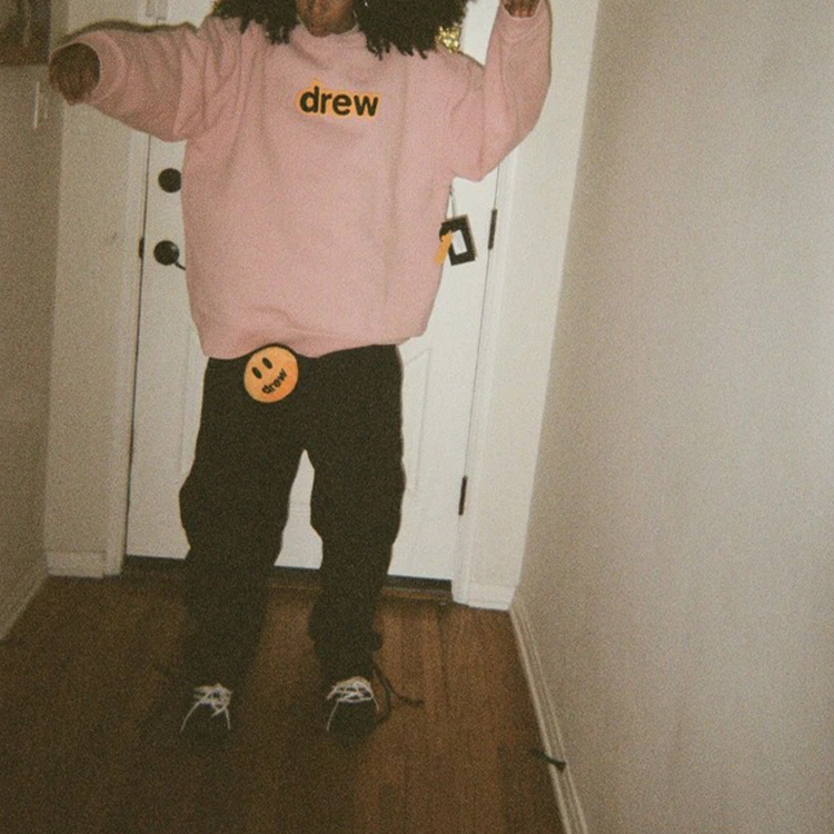 Purchase Drew House Crewneck Pullover Pink Unisex Sweatshirt dengan Logo Depan. DR-SS21-64