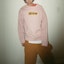 Cheap Drew House Crewneck Pullover Pink Unisex Sweatshirt dengan Logo Depan. DR-SS21-64