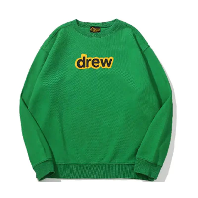 Drew House Secret Crewneck SS21 Green Unisex Fleece Pullover Sweatshirt. DR-SS21-77