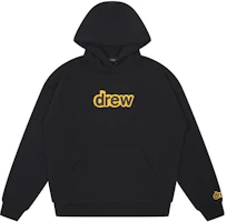 Drew House Secret Hoodie Black Unisex Pullover with Letter Print DR-FW22-221 Drew House Secret Hoodie Black Unisex Pullover with Letter Print DR-FW22-221