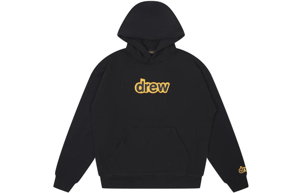 Order Drew House 字母印花連帽上衣 黑色 男女款 休閒連帽衫 DR-FW22-221