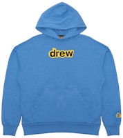 Drew House Secret Hoodie Letter Logo Print Unisex Sky Blue Pullover. DR-SS21-143 Drew House Secret Hoodie Letter Logo Print Unisex Sky Blue Pullover. DR-SS21-143