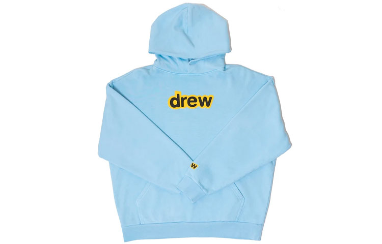 Order Drew House 冰藍色加大款連帽上衣 印花標誌 男女冬季款 DR-SS21-001