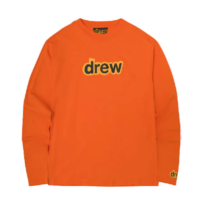 Drew House Secret Logo Print Unisex Crewneck Long Sleeve Sweatshirt Orange DR-FW20-108