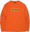 Order Drew House Secret Logo Print Unisex Crewneck Long Sleeve Sweatshirt Orange DR-FW20-108