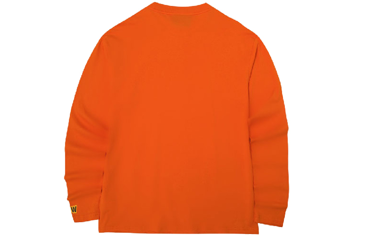 Lookbook Drew House Secret Logo Print Unisex Crewneck Long Sleeve Sweatshirt Orange DR-FW20-108