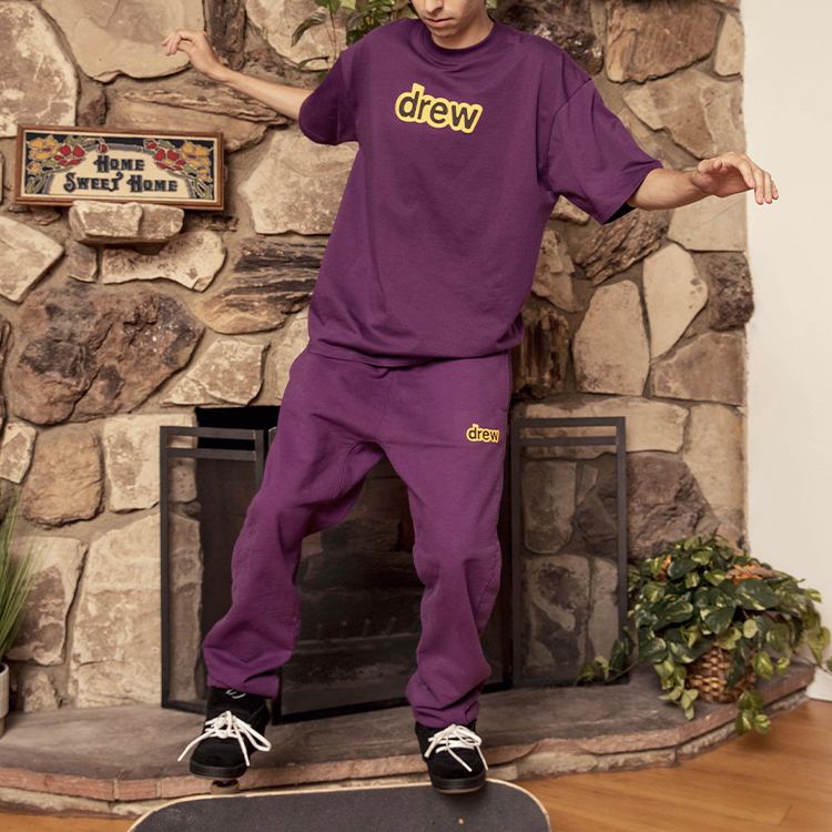 Purchase Drew House 隱藏Logo深紫色運動長褲 男女款 DR-FW20-188