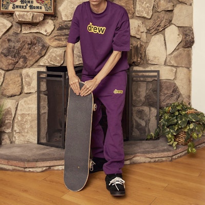 Drew House 隱藏Logo深紫色運動長褲 男女款 DR-FW20-188 Sizing Drew House 隱藏Logo深紫色運動長褲 男女款 DR-FW20-188