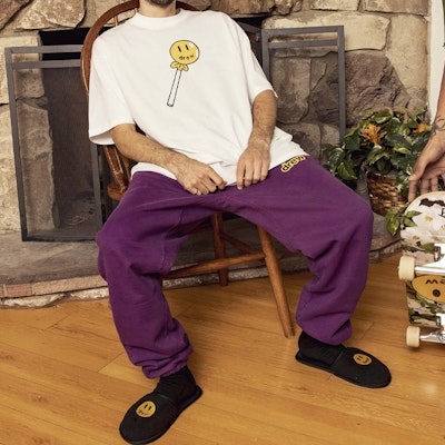 Drew House 隱藏Logo深紫色運動長褲 男女款 DR-FW20-188 Cheap Drew House 隱藏Logo深紫色運動長褲 男女款 DR-FW20-188