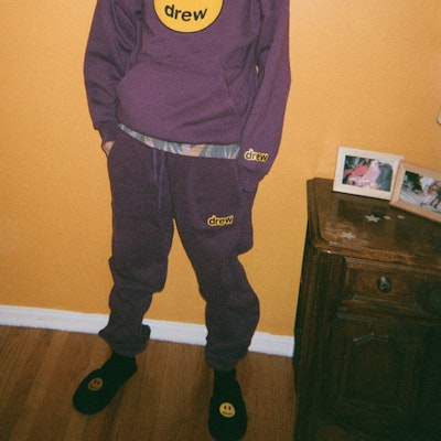 Drew House 隱藏Logo深紫色運動長褲 男女款 DR-FW20-188 1