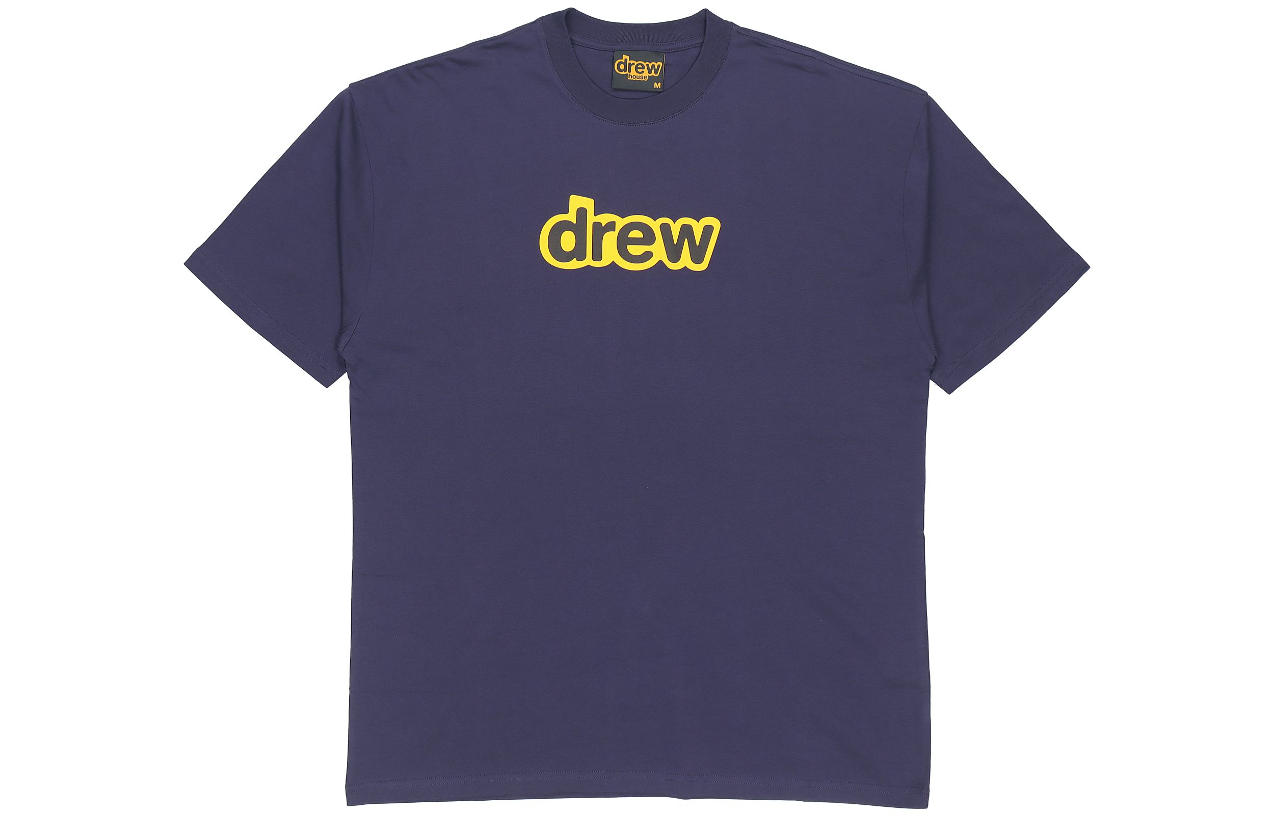 Drew House Secret Ss Tee Navy Letter Logo Unisex Crewneck T-Shirt. DR-SS21-147