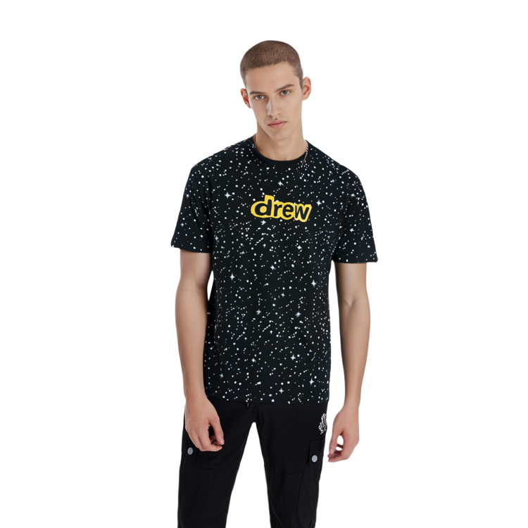 Shop Camiseta Negra Unisex Drew House Logo Estrellado Noche - Estilo Hip-Hop. DR-FW21-128