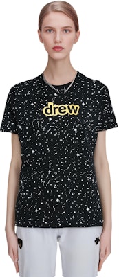 Camiseta Negra Unisex Drew House Logo Estrellado Noche - Estilo Hip-Hop. DR-FW21-128 Cheap Camiseta Negra Unisex Drew House Logo Estrellado Noche - Estilo Hip-Hop. DR-FW21-128