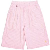 Drew House Seersucker Church Shorts Unisex Pink Striped Shorts. DR-SS21-125 Drew House Seersucker Church Shorts Unisex Pink Striped Shorts. DR-SS21-125
