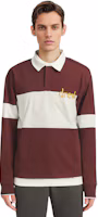 Shop Drew House Sketch Mascot Rugby Shirt Striped Smiley Polo Unisex - Deep Red. DW-FW22-129