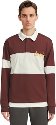 Drew House Sketch Mascot Rugby Shirt Striped Smiley Polo Unisex - Deep Red. DW-FW22-129 Shop Drew House Sketch Mascot Rugby Shirt Striped Smiley Polo Unisex - Deep Red. DW-FW22-129