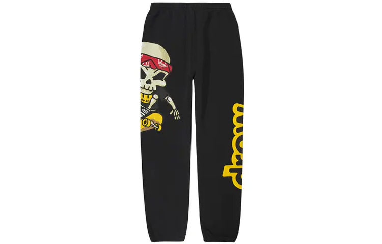 Drew House Skull Logo Knit Sweatpants Unisex Black. DR-SS21-47