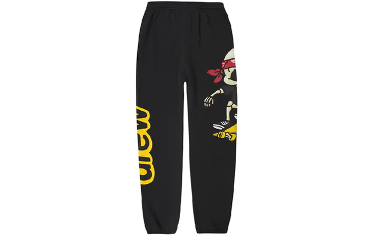 Lookbook Celana Panjang Knit Drew House Skull Logo Unisex Hitam. DR-SS21-47