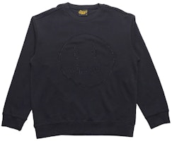 Drew House Smile FW21 Sketch Mascot Black Crewneck Unisex Pullover Sweatshirt. DR-FW21-063 Drew House Smile FW21 Sketch Mascot Black Crewneck Unisex Pullover Sweatshirt. DR-FW21-063